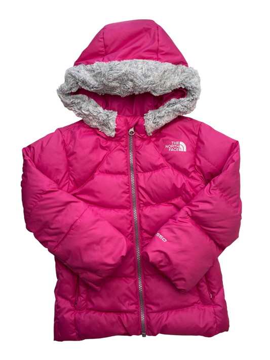 The North Face Coat - Pink Puffer + Fur Hood | size 4T