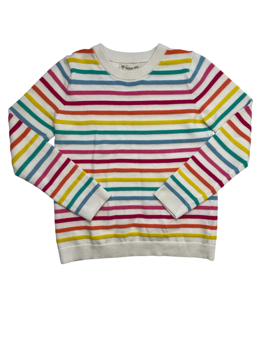Tucker + Tate Sweater - White Rainbow Stripe | size 6