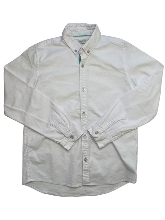 Ted Baker Shirt - White Solid Button Down | size 10