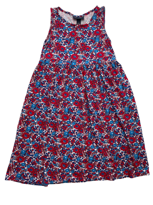 Oscar de la Renta Dress - Red Floral Sleeveless | size 8