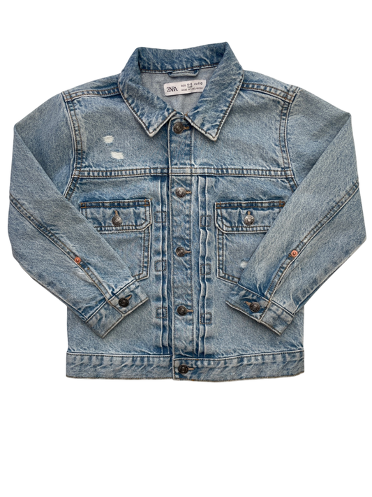 Zara Jacket - Blue Denim Slight Distressing | size 4T/5T