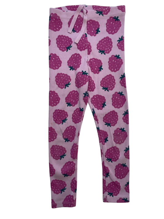Zara Leggings - Purple Ribbed Raspberry Pattern | size 4T/5T