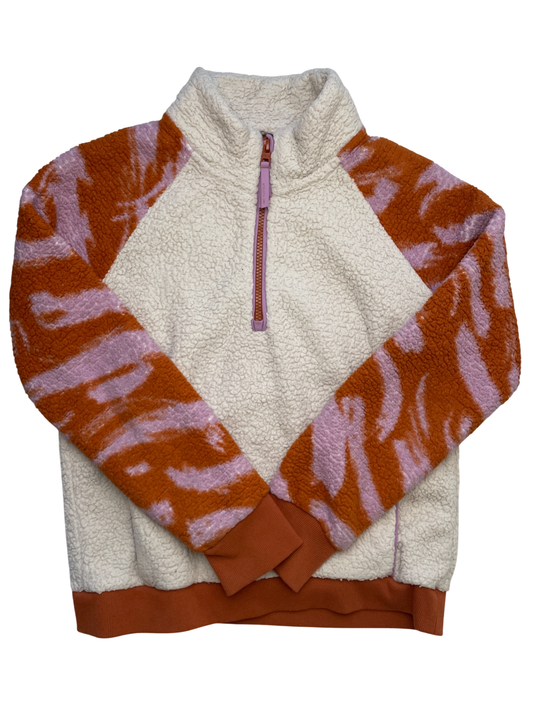 Athleta Girl Sweatshirt - Cream Sherpa 1/4 Zip | size 12