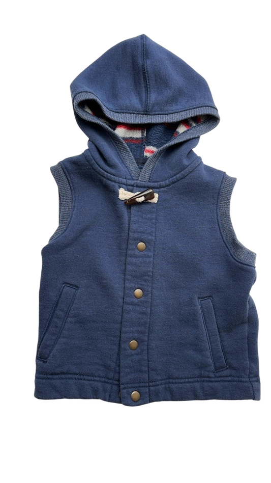 Baby Gap Vest - Navy Blue Sleeveless Sweatshirt w/ Hood | size 18 - 24 Months