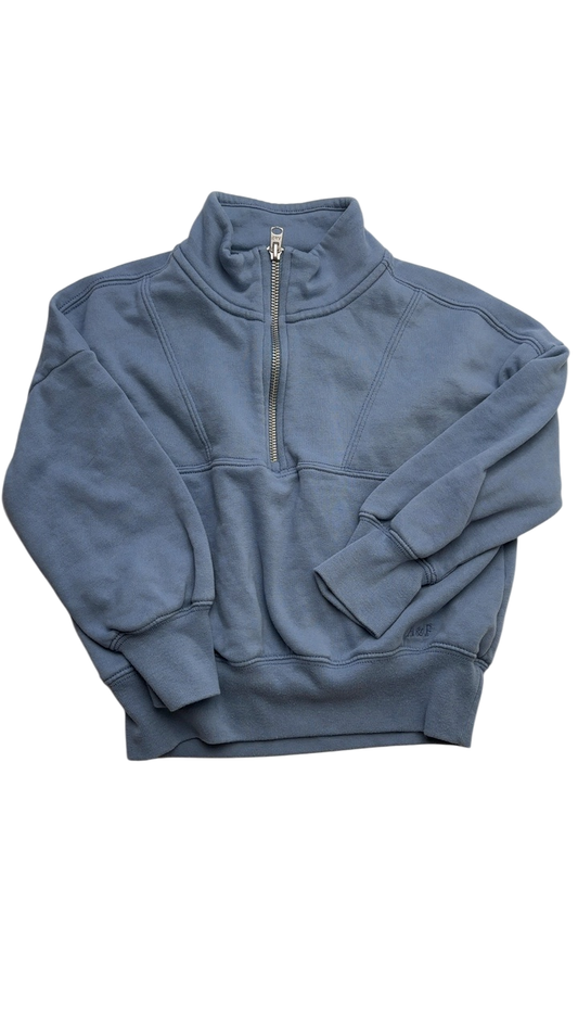 Abercrombie Kids Sweatshirt - Blue Solid 1/4 Zip | size 5T/6