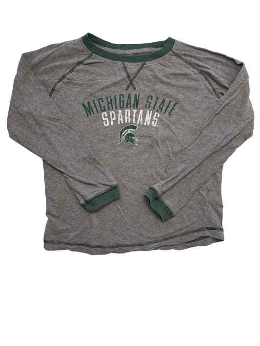 Rivalry Threads Long Sleeve T-Shirt - Gray Michigan State Spartans | size 8/10
