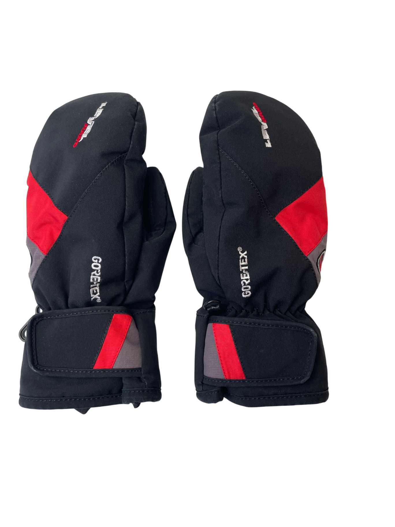 Level Mittens - Black Red Accents | size 5T