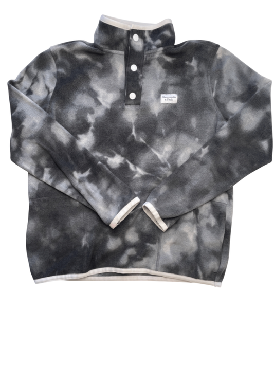 Abercrombie kids Sweatshirt - Gray Tie Dye Snap 1/4 Zip | size 15/16