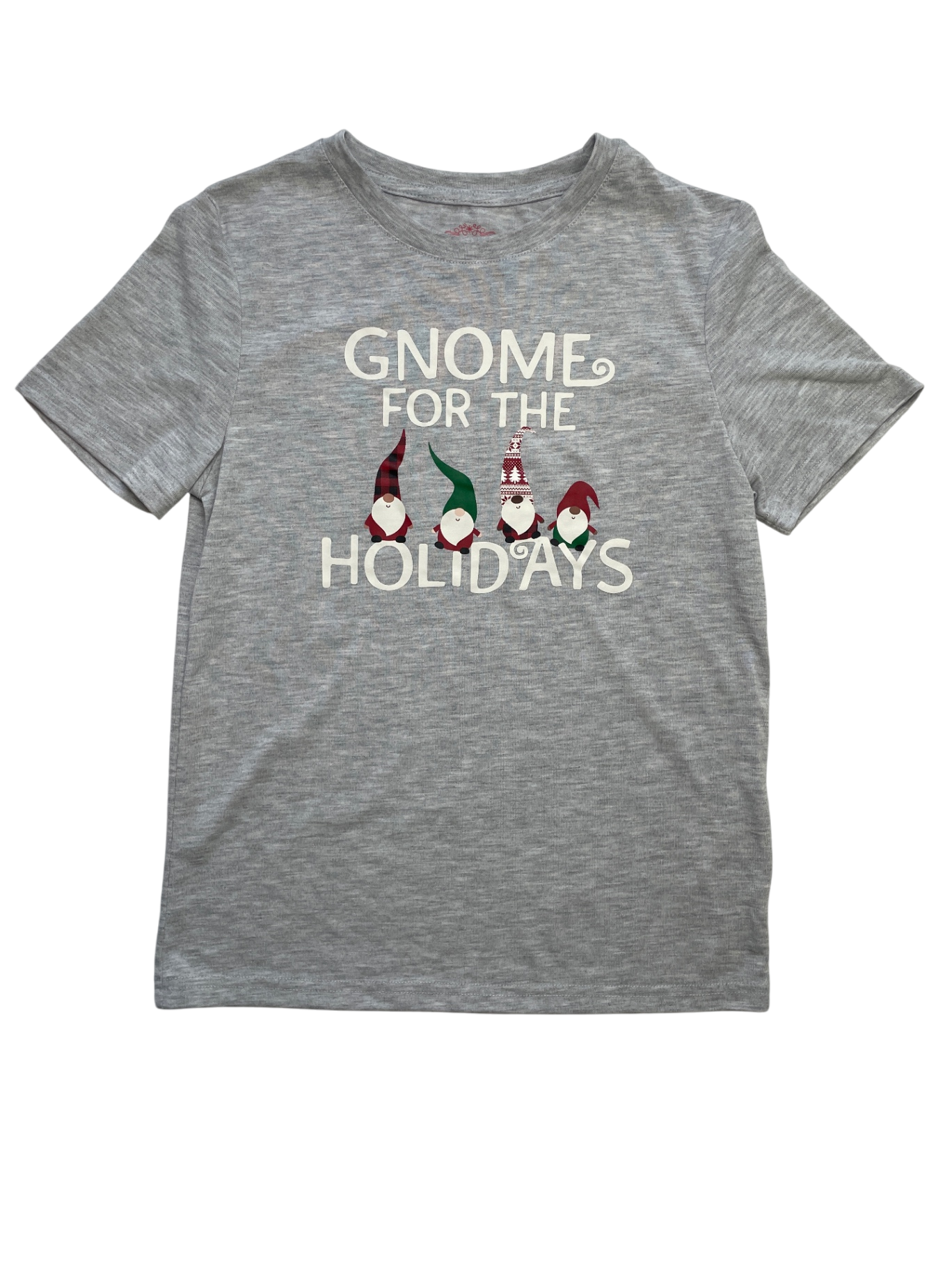 Target T-Shirt - Gray 'Gnome For The Holidays' Graphic | size 12