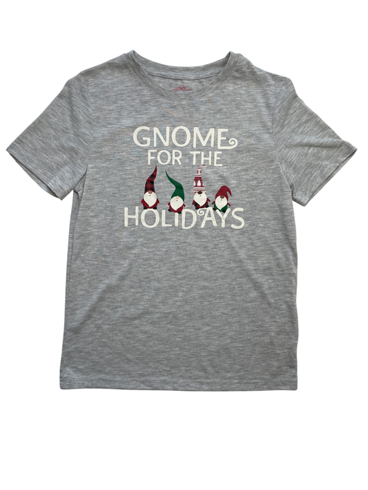 Target T-Shirt - Gray 'Gnome For The Holidays' Graphic | size 12