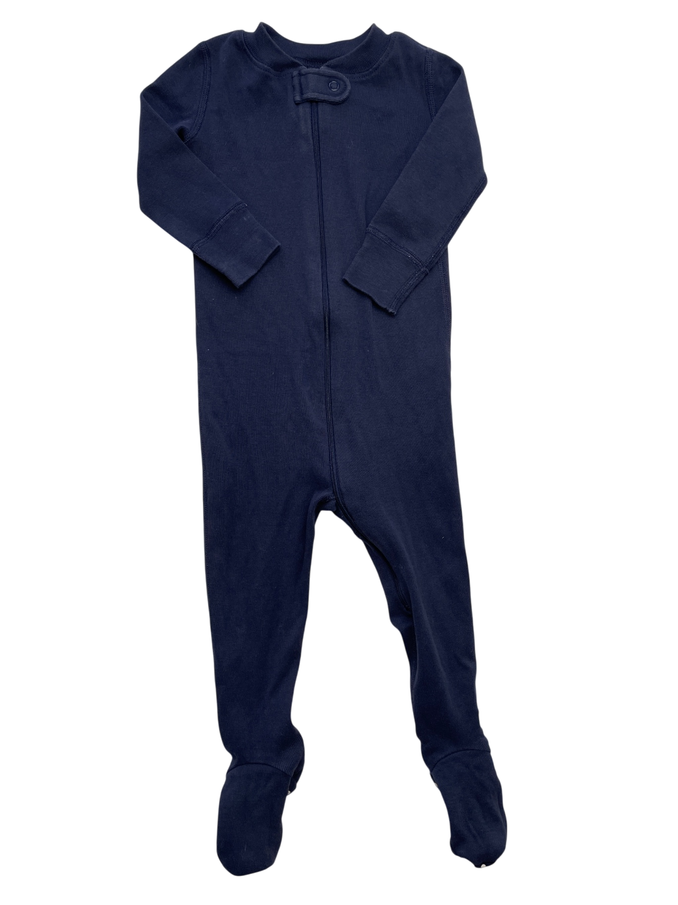 Hanna Andersson Onesie - Navy Blue Solid Full Zip | size 12 - 18 Months