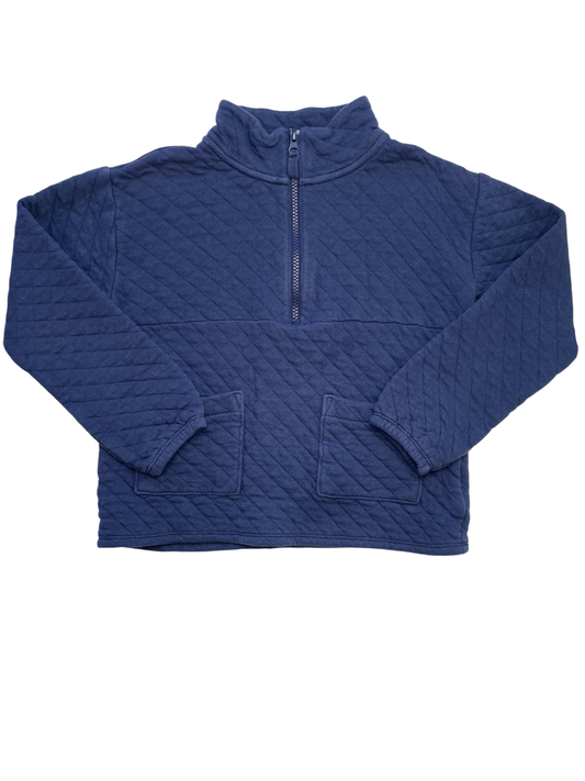 Crewcuts Sweatshirt - Navy Blue Quilted 1/4 Zip | size 8/9