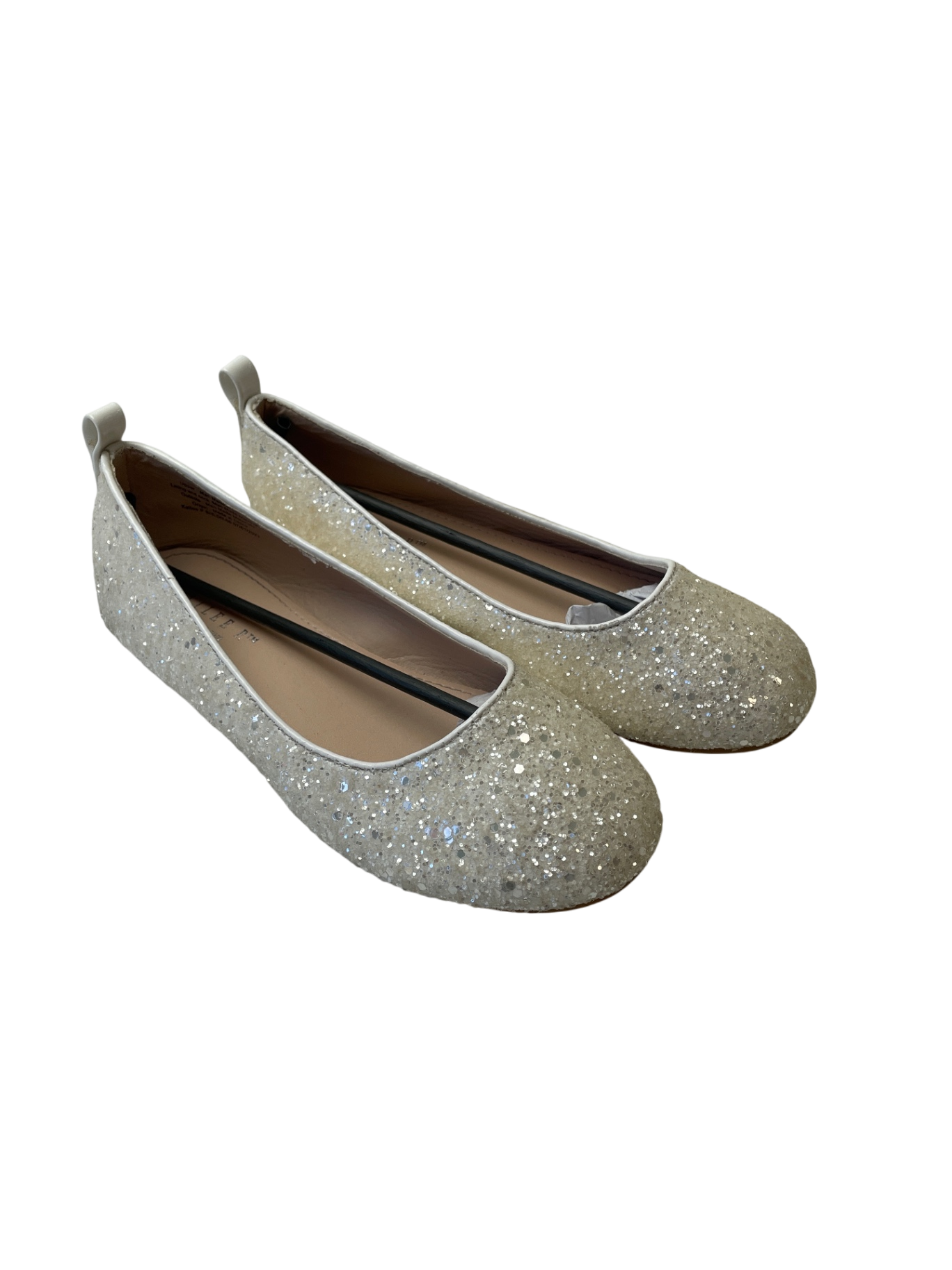 Kailee P Shoes - White Glitter Ballet Flats | size 1