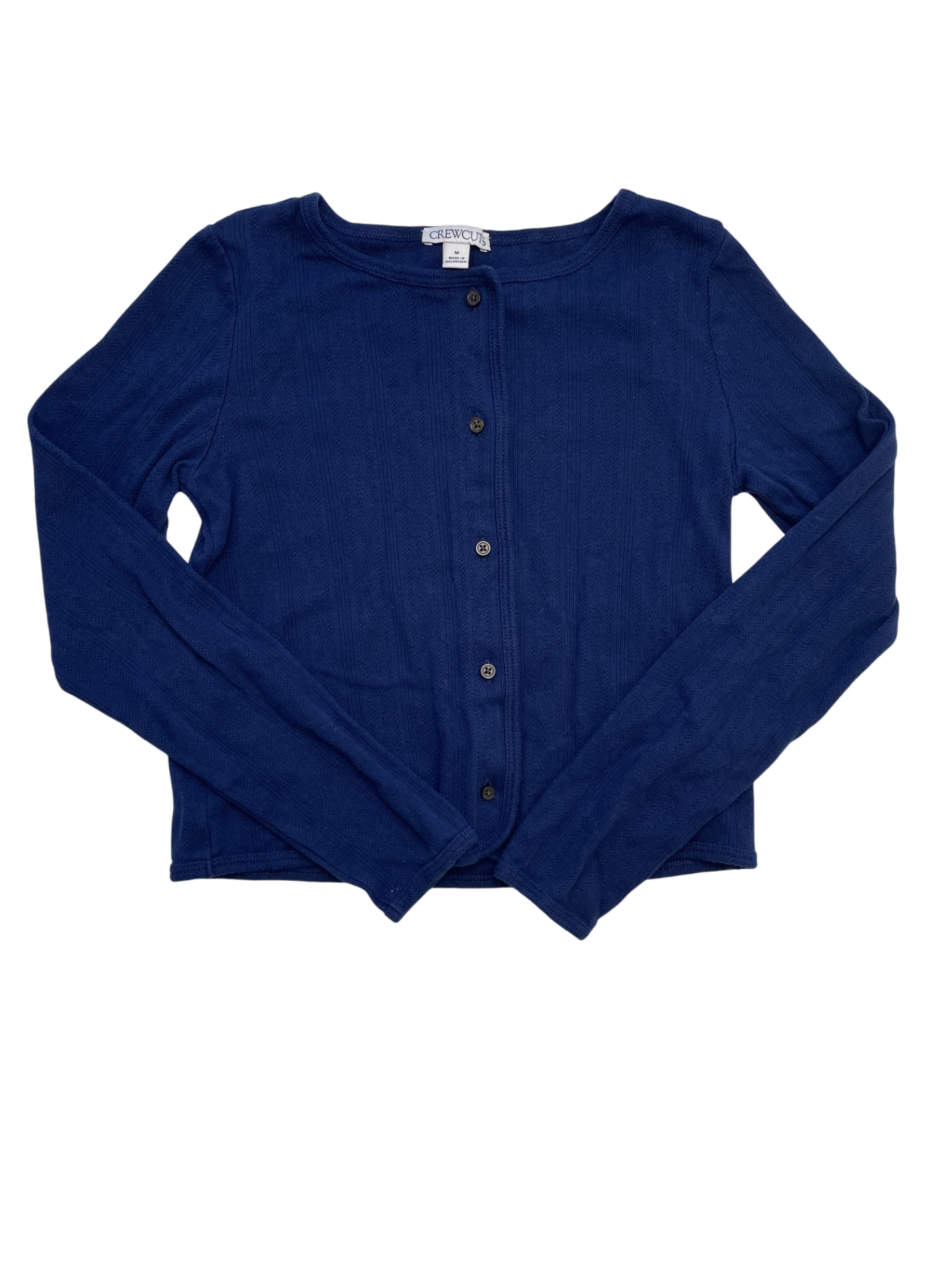 Crewcuts Sweater - Navy Blue Pointelle Cardigan | size 8