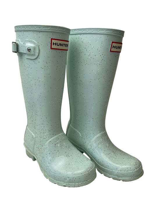 Hunter Shoes - Green Glitter Rain Boots | size 1/2