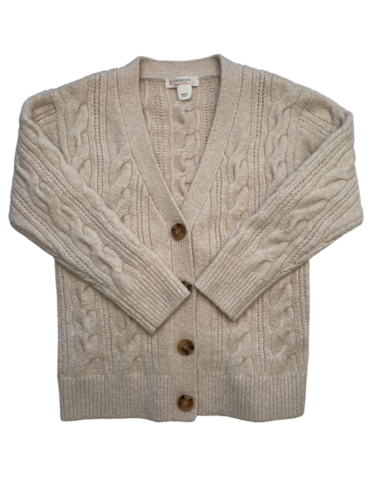 Crewcuts Sweater - Tan Cable Knit Cardigan | size 2T/3T