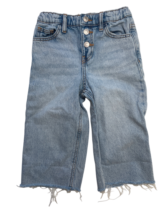 Zara Jeans - Blue Denim Straight Leg Button Fly | size 18 - 24 Months