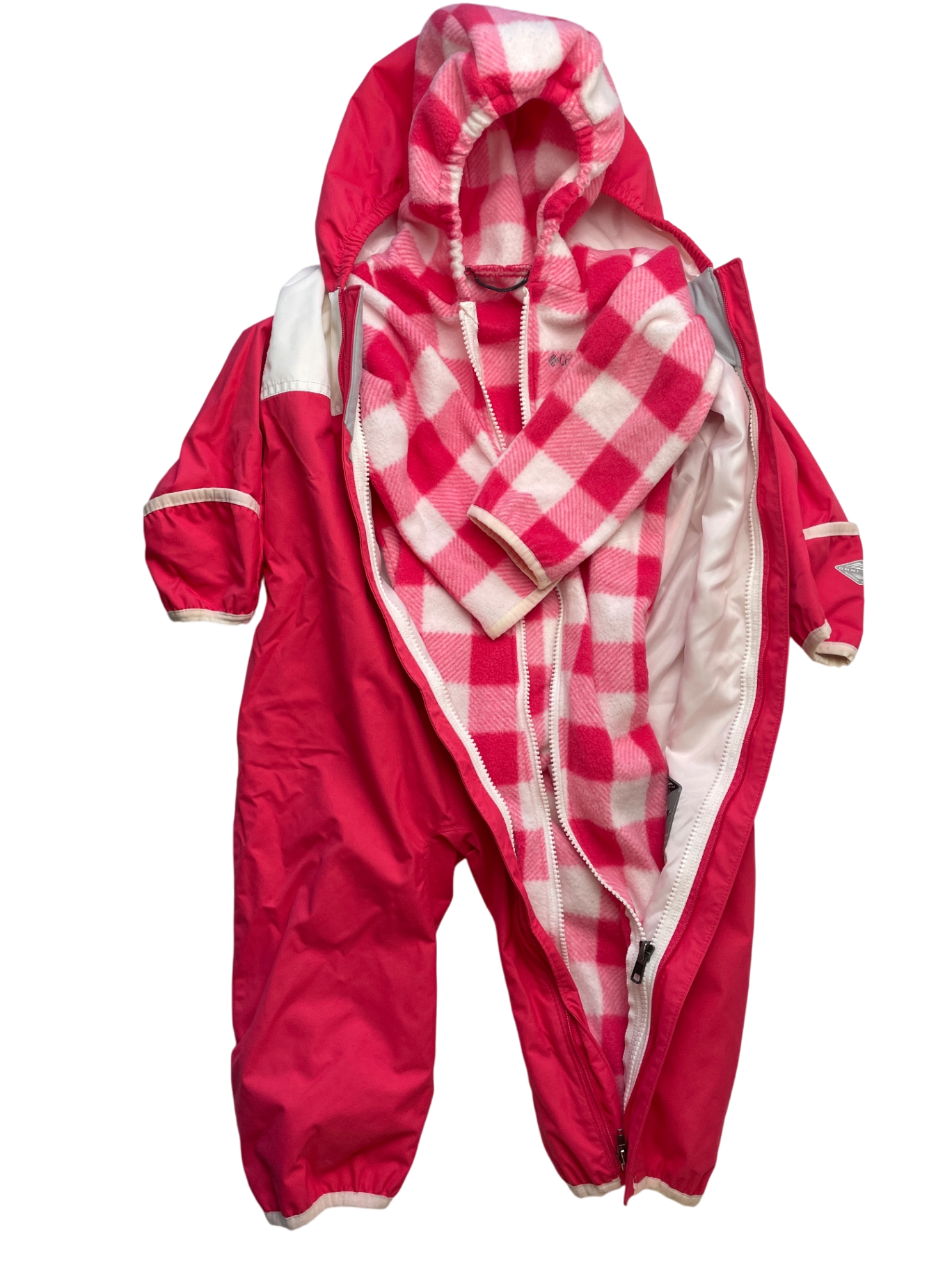 Columbia Snowsuit - Pink Interchangeable Fleece Onesie/Snowsuit | size 18 Months