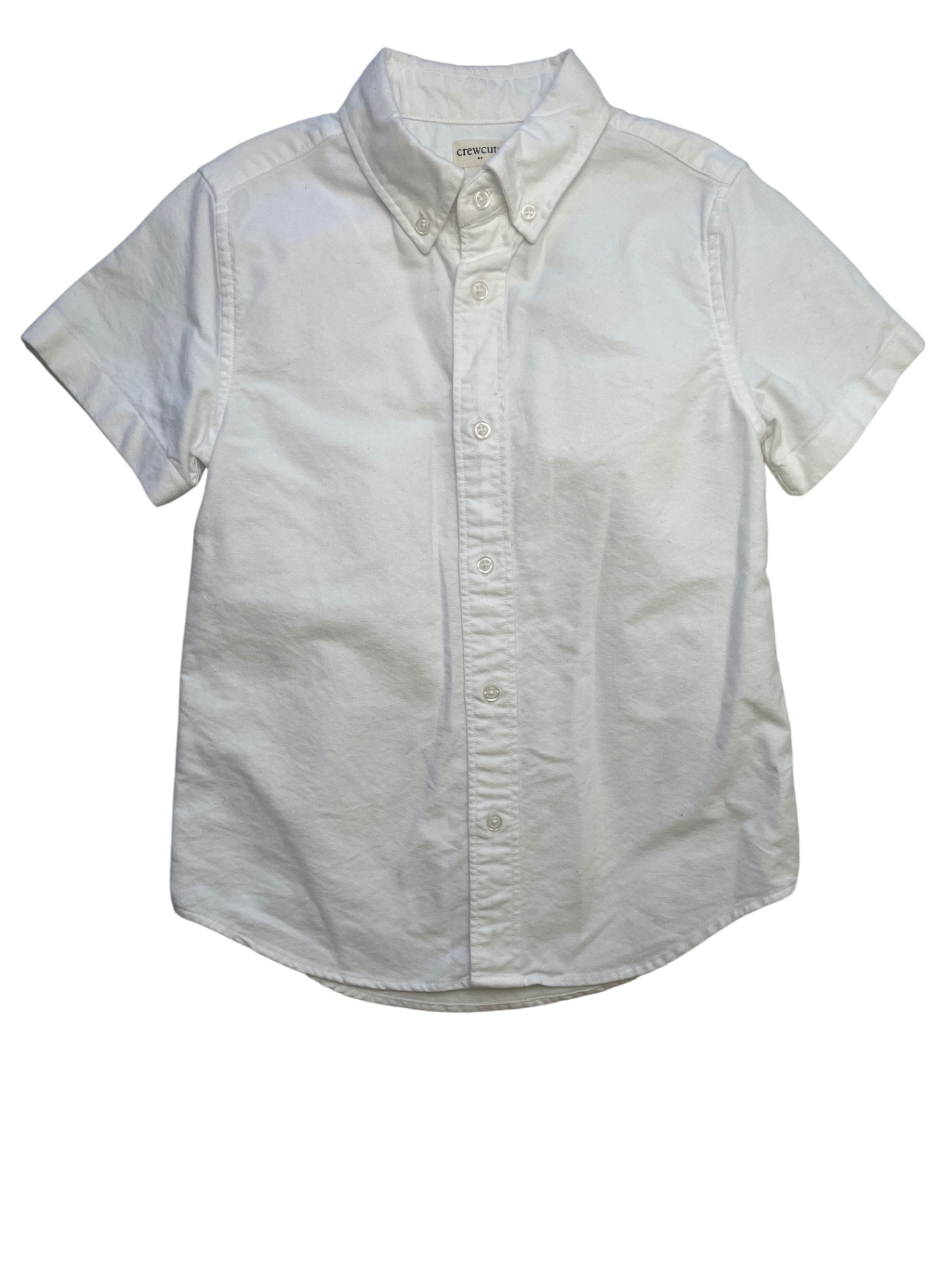 Crewcuts Shirt - White Short Sleeve Button Up | size 6/7