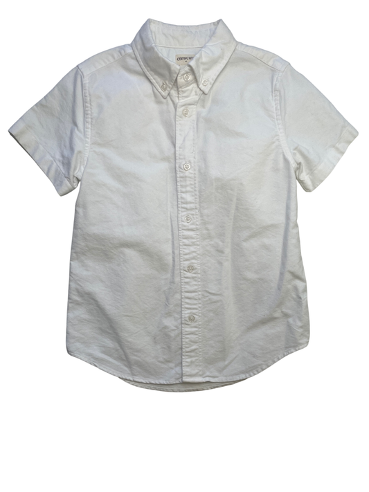 Crewcuts Shirt - White Short Sleeve Button Up | size 6/7