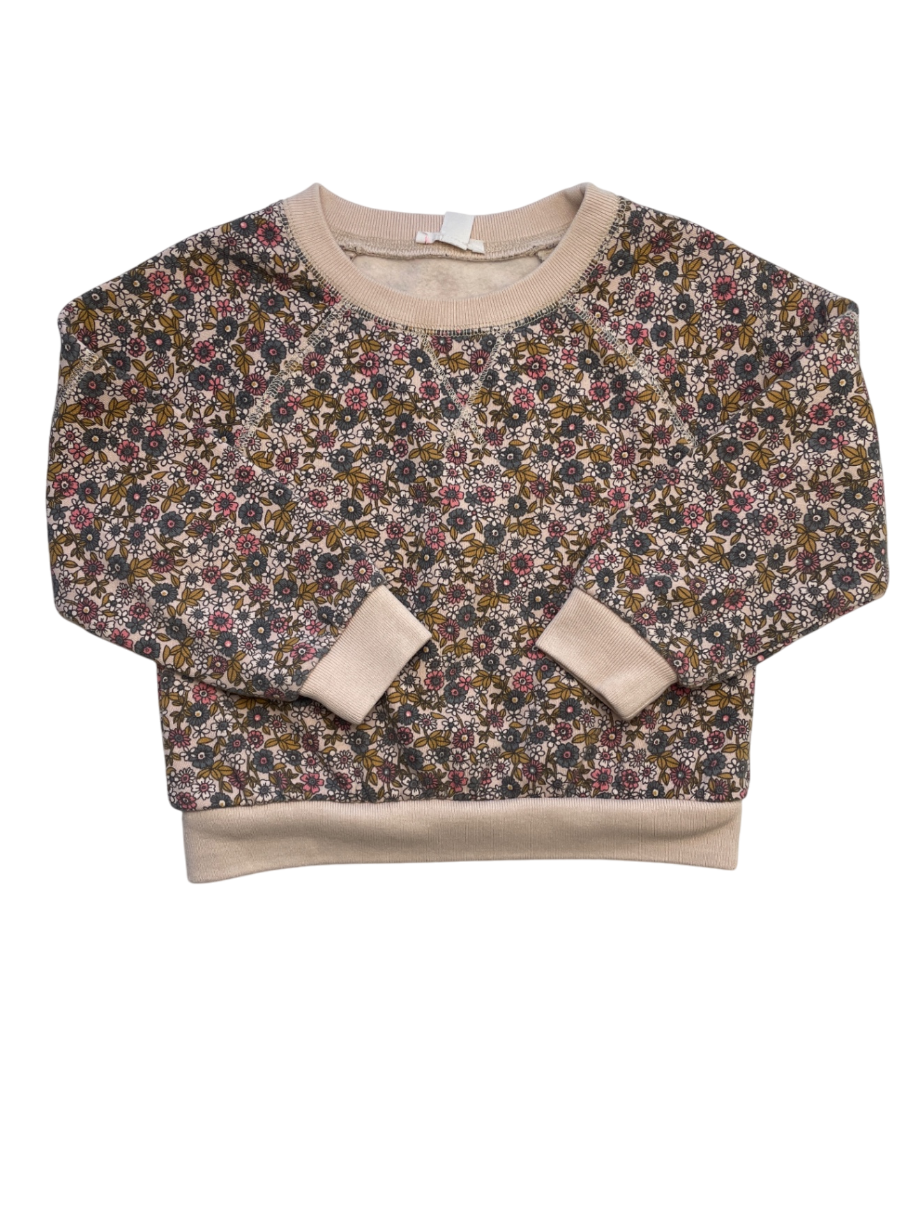 Crewcuts Sweatshirt - Multicolor Floral Crewneck | size 4T/5T