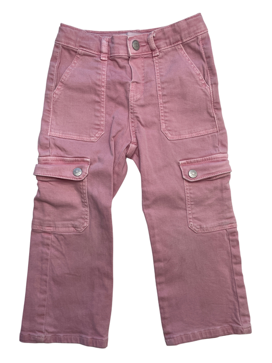 Zara Jeans - Pink Cargo Pockets | size 2T/3T