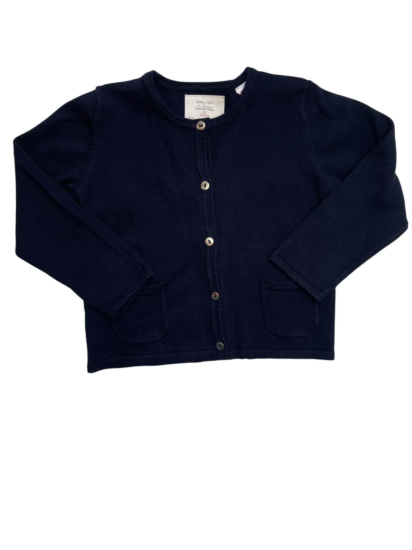 Zara Sweater - Navy Blue Knitwear Cardigan | size 12 - 18 Months