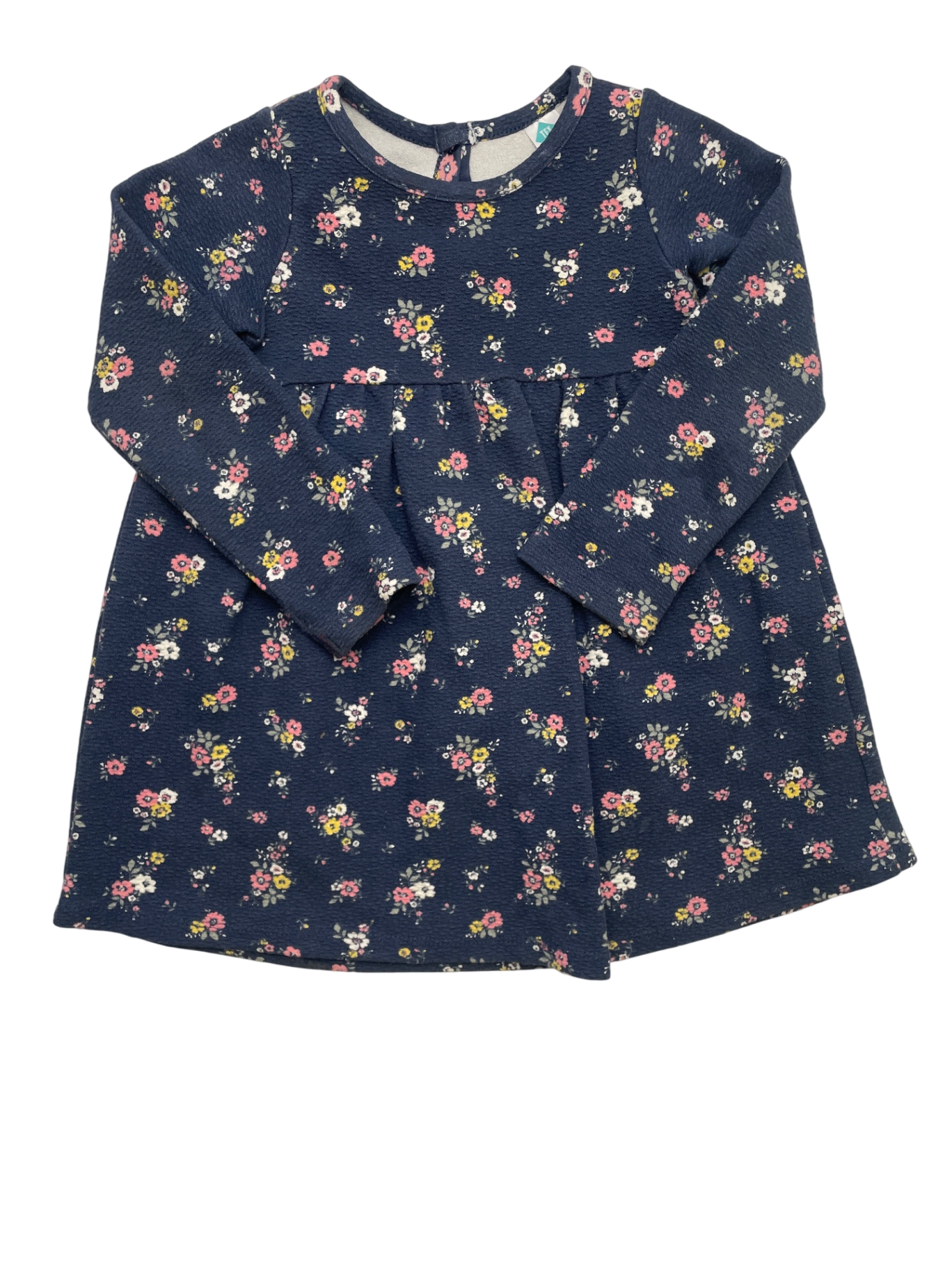 Tex Dress - Navy Blue Long sleeve Floral | size 3T