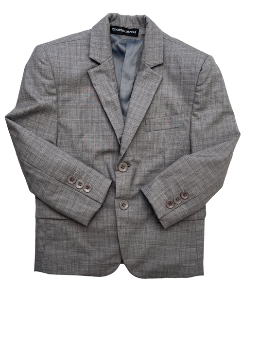 Kids World of USA Blazer - Gray Plaid Suit Jacket | size 3T