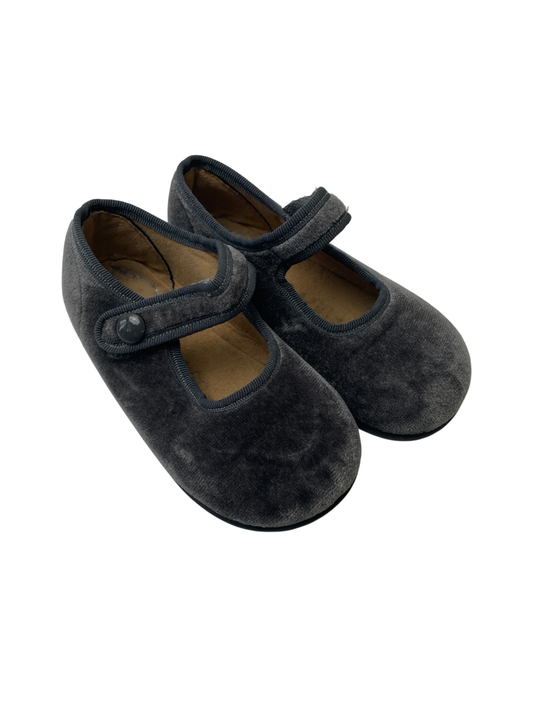 Dandelion Kids Shoes - Gray Velvet Mary Jane | size 8