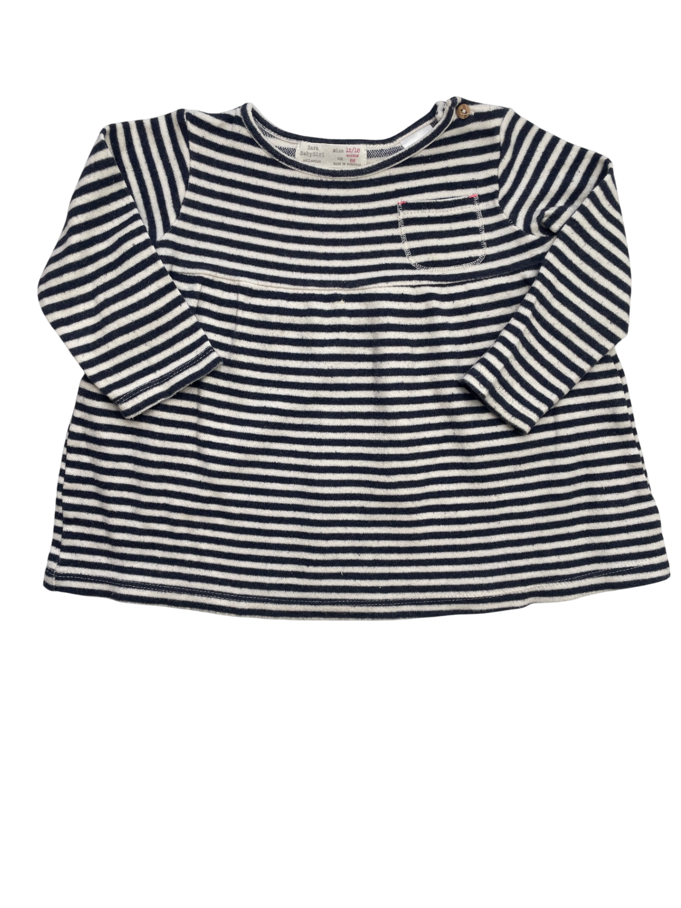Zara Dress - Navy Blue Striped | size 12 - 18 Months