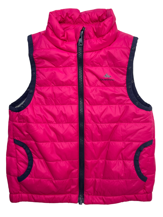 Quechua Vest - Pink Navy Trim Puffer | size 3T