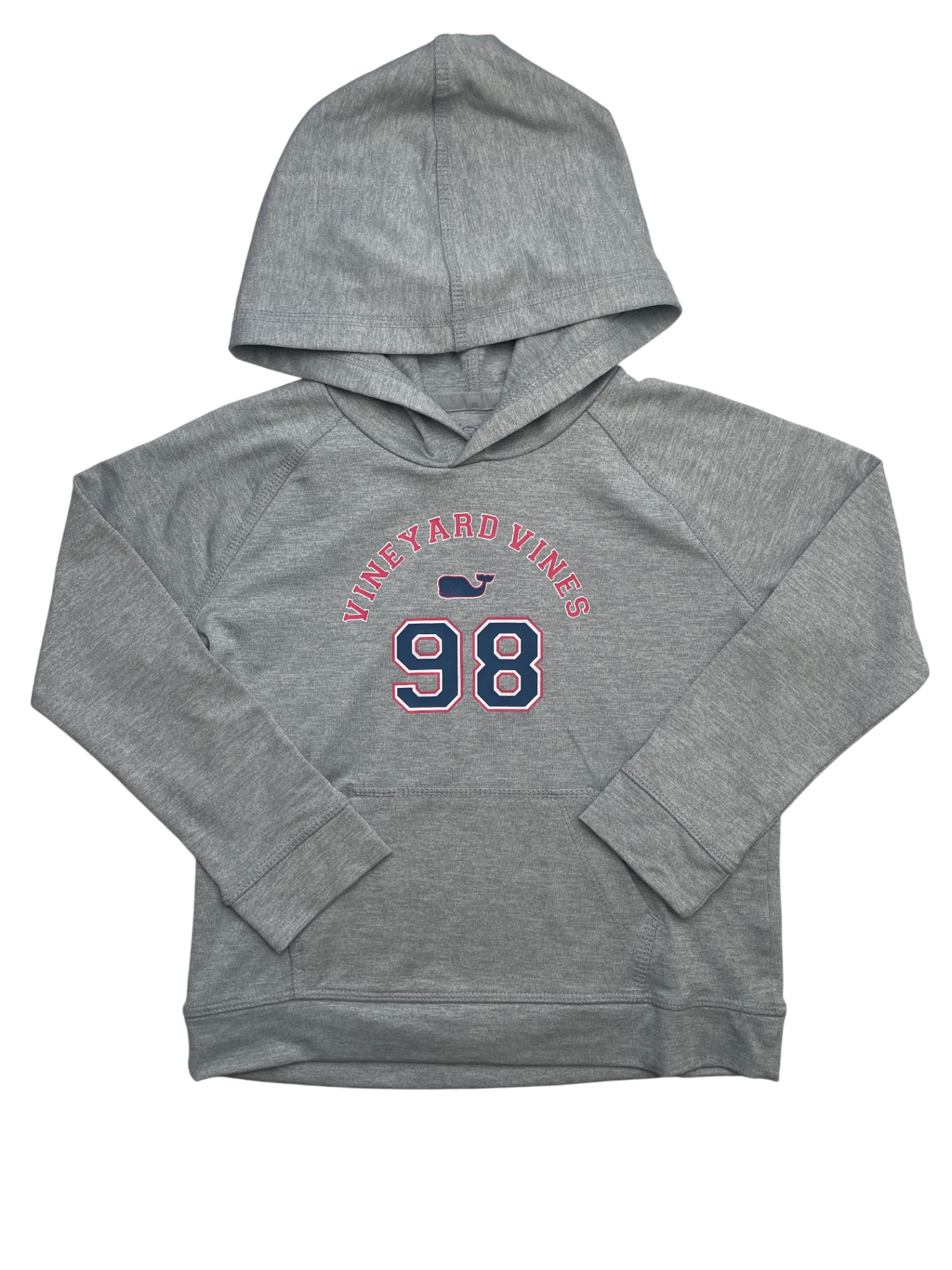 Vineyard Vines Long Sleeve T-Shirt - Gray '98' Performance w/ Hood | size 4T