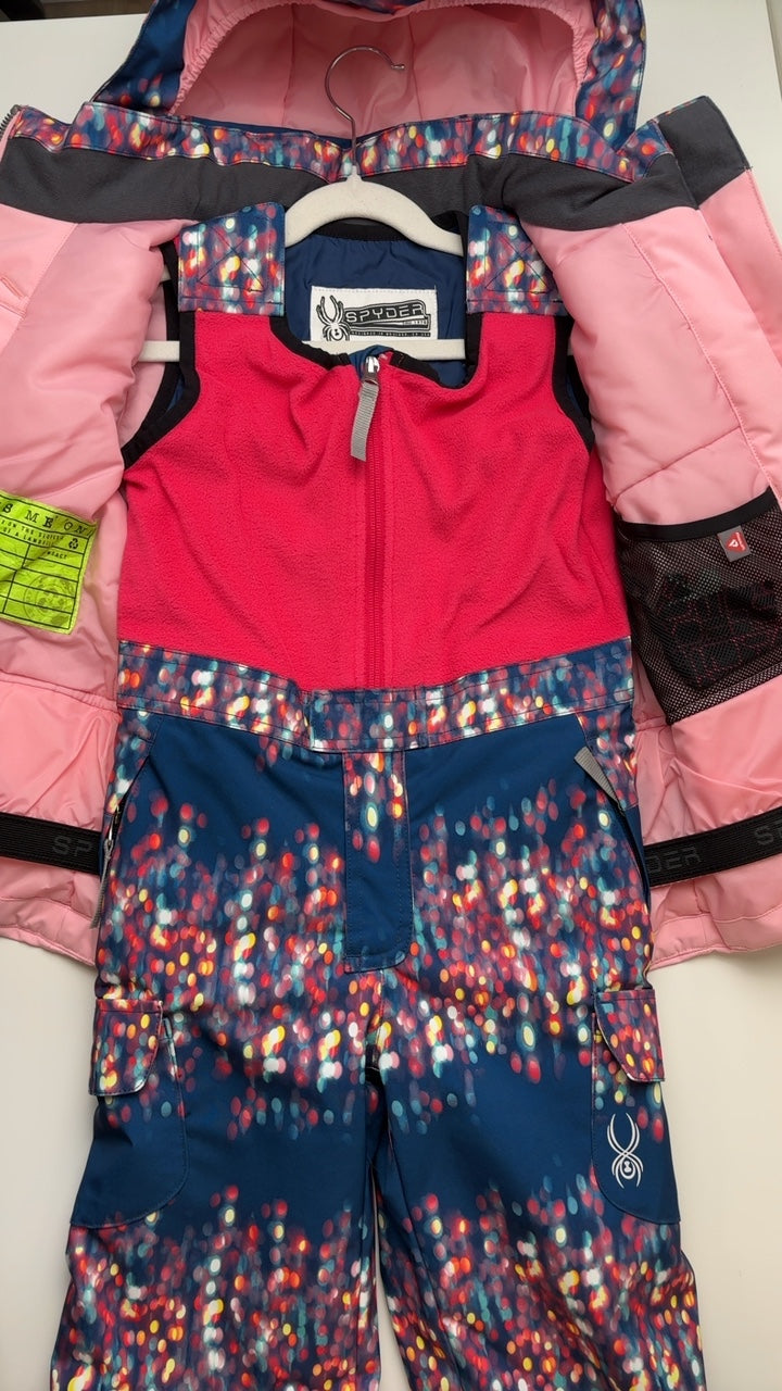 Spyder | 6 | 2 PC - Pink Ski Jacket + Bibs