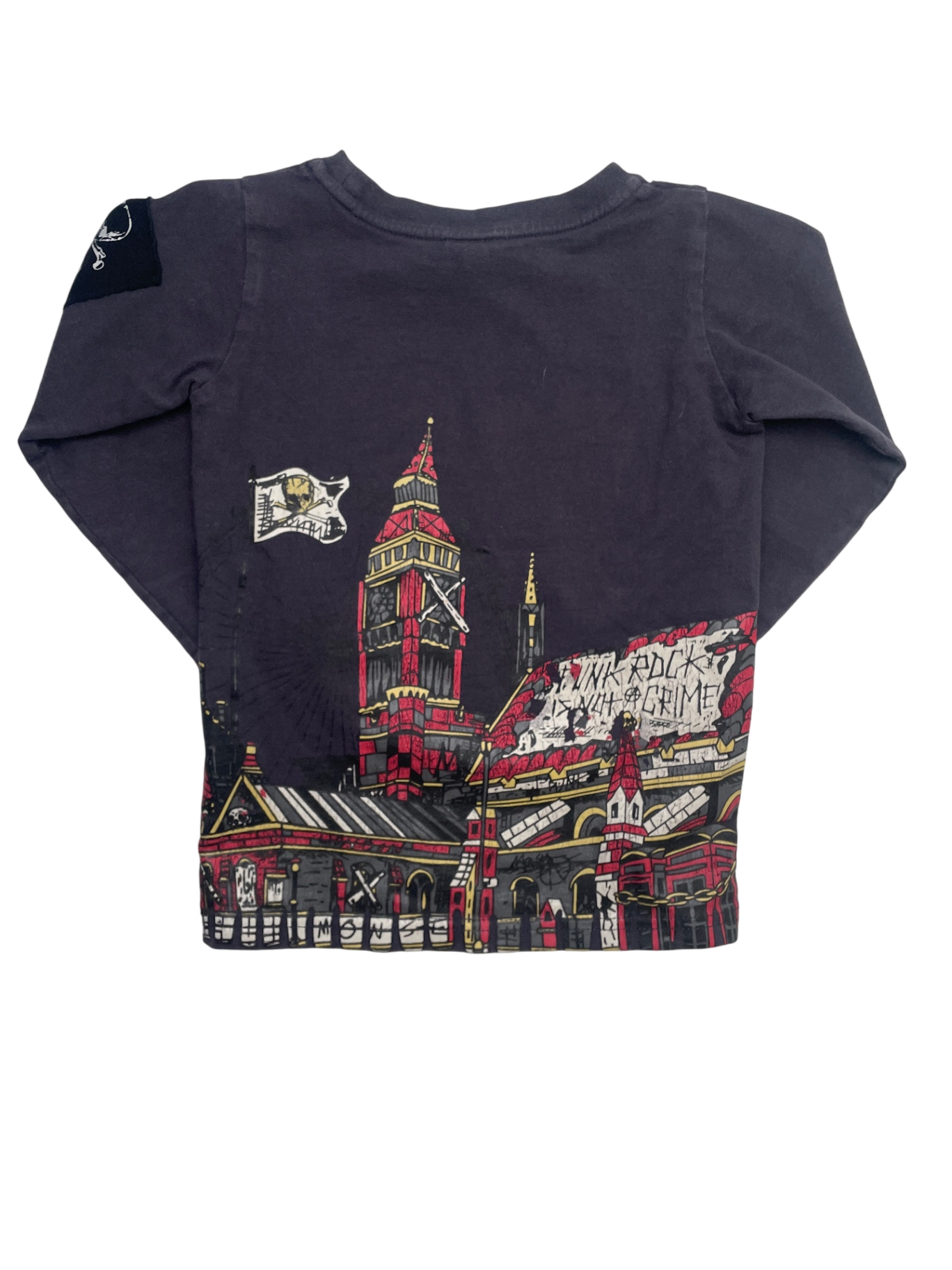 Monster Republic Long Sleeve T-Shirt - Blue Double Decker Bus Patch | size 3T