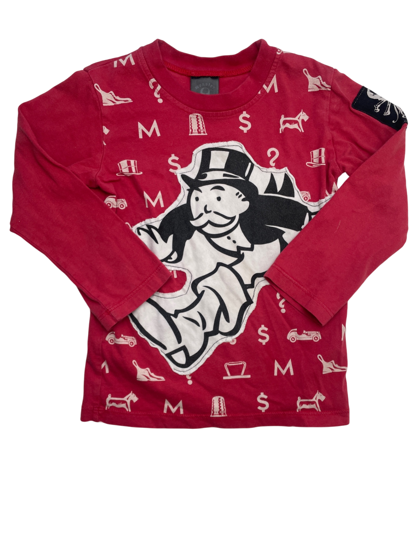 Monster Republic Long Sleeve T-Shirt - Red Monopoly | size 4T