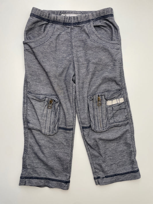 Kapital K Pants - Navy Blue Knit Cargo | size 3T