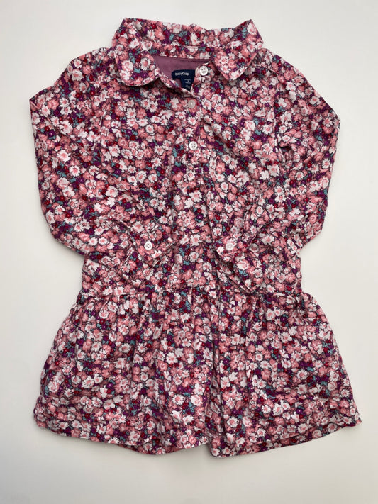 Baby Gap Dress - Pink Floral Button Up | size 3T