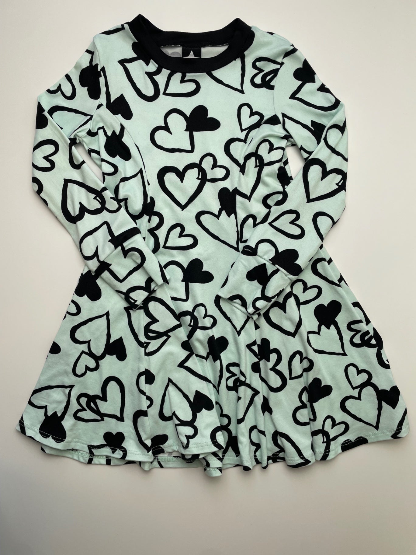 Pixie Lane Dress - Green Long Sleeve Heart Pattern | size 5T