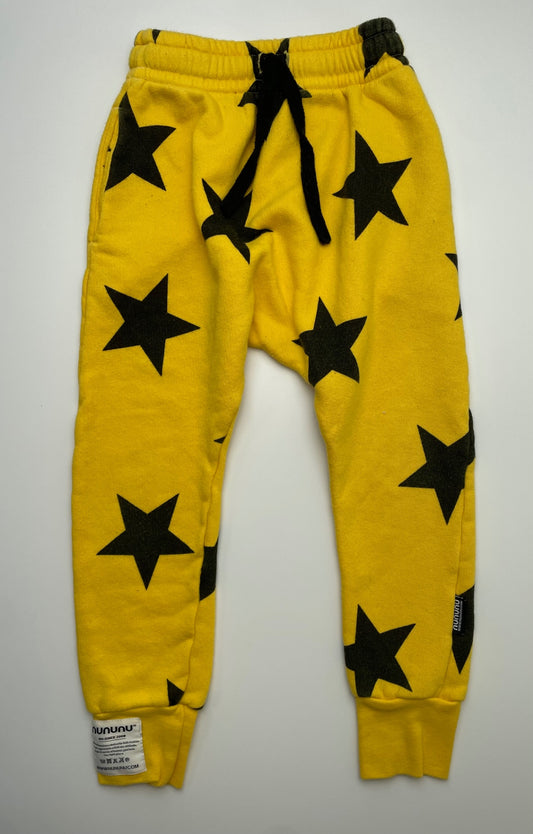 Nununu Sweatpants - Yellow Star Pattern Baggy Jogger | size 4T/5T