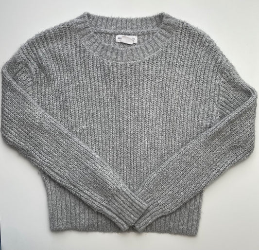 Melrose and Market Sweater - Gray Metallic Knit | size 7/8