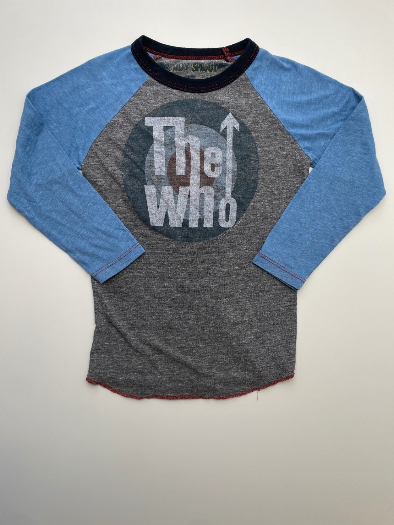 Rowdy Sprout Long Sleeve T-Shirt - Gray 'The Who' Raglan Sleeve | size 4T
