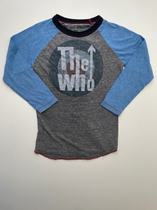 Rowdy Sprout Long Sleeve T-Shirt - Gray 'The Who' Raglan Sleeve | size 4T