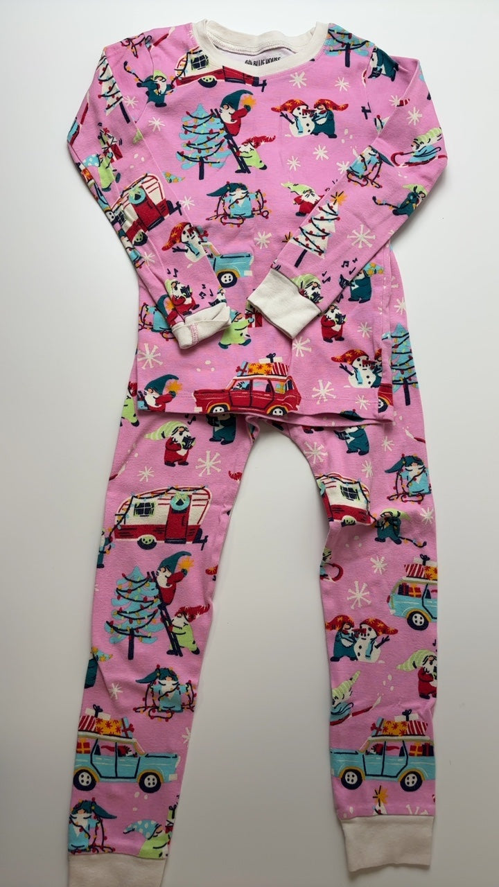 Little Blue House Pajamas - Pink Holiday Gnomes | size 6