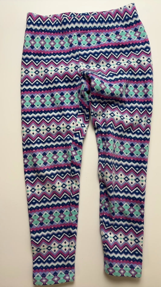Lands End Leggings - Multicolor Fleece Lined | size 6/7