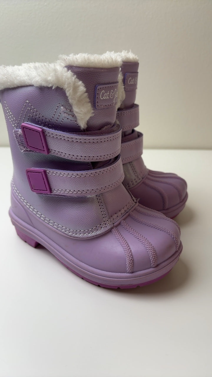 Cat & Jack Boots - Purple Snow Boots | size shoe - 8
