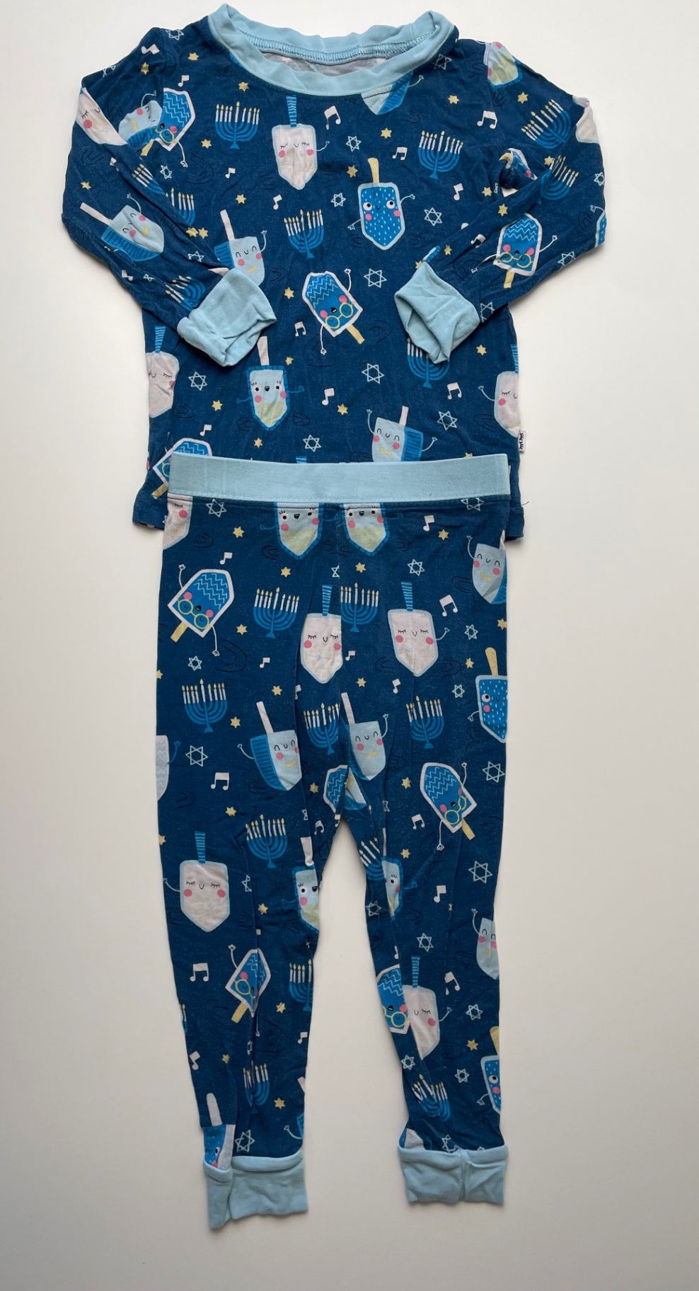 Little Sleepies 2 Piece Ensemble - Blue Hanukkah Pajamas | size 12 - 18 Months