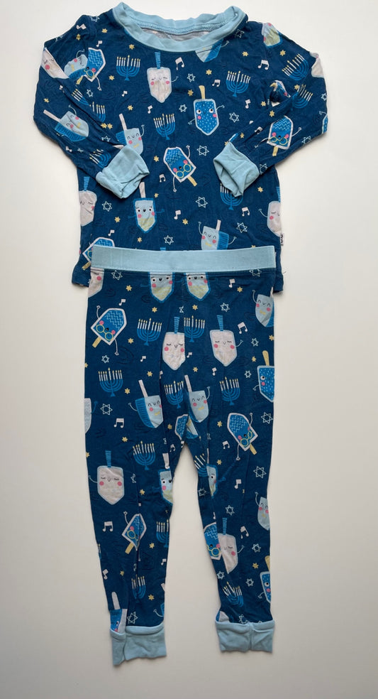 Little Sleepies 2 Piece Ensemble - Blue Hanukkah Pajamas | size 12 - 18 Months