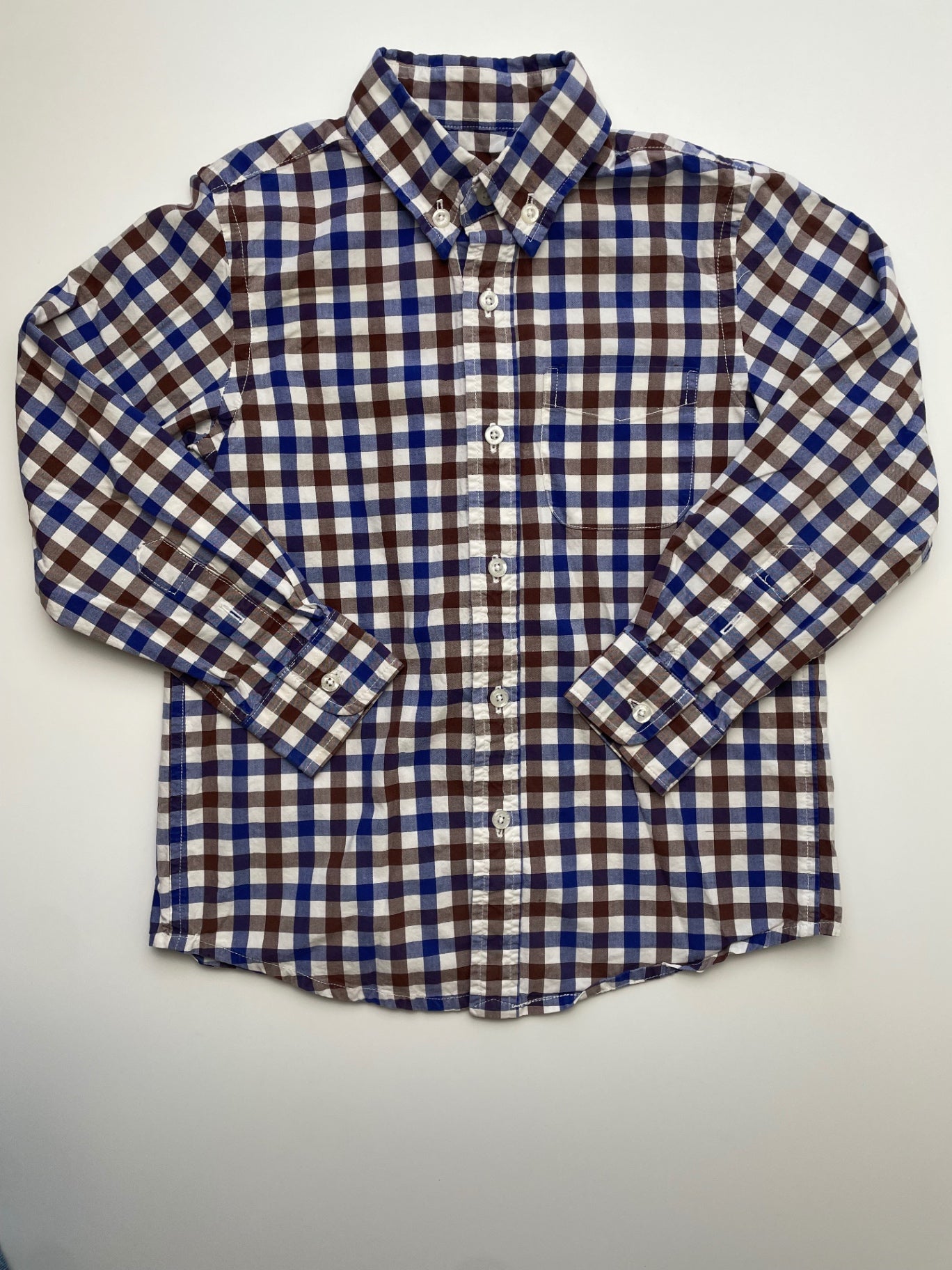 E-Land Shirt - Multicolor Checkered Button Down | size 5T