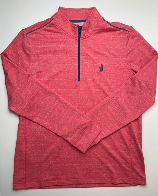 Johnnie-O Sweatshirt - Orange Heathered 1/4 Zip | size 14